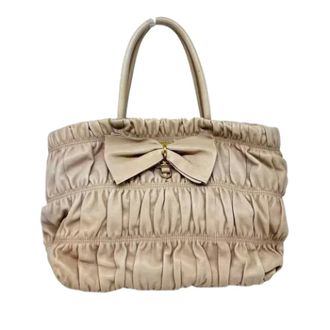 Prada Pre-owned Handbags, female, Beige, Size: ONE SIZE Pre-owned Leather handbags