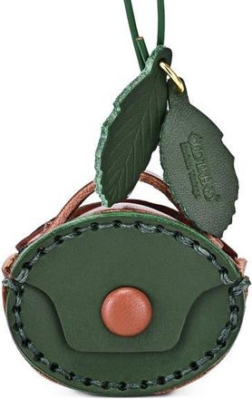 OLD TREND Oval Genuine Leather Two Tone Mini Charm in Green at Nordstrom
