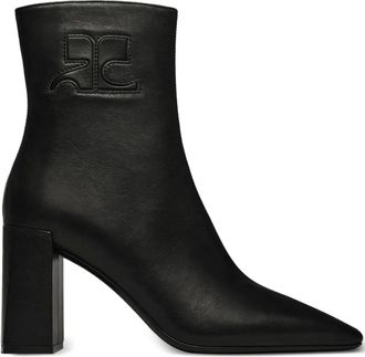 Courrèges 90 mm enkellaarzen met blokhak - Zwart