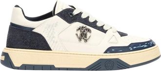 Roberto Cavalli Kleur-blok Slang Monogram Sneakers - Heren - Sneakers - Veelkleurig - 45 EU - Su&egrave;de - Schoenen