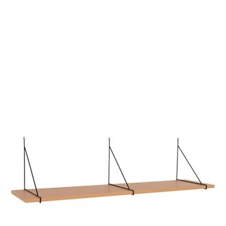 House Nordic Estante de pared de madera y metal l120cm - madera clara