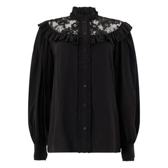 Chlo&eacute; Blusa de Seda con Volantes - Blouses & Shirts - Mujer - Negro - S