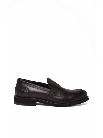 Seboy&acute;s Brown Classic Penny Strap Leather Loafers