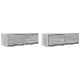 Berkfield Home TV Cabinets 2 pcs Grey Sonoma 80x31x25.5 cm Engineered Wood
