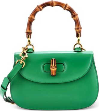 Gucci Bamboo 1947 Top Handle Bag Leather Small satchel - Verde