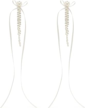 Simone Rocha Oorbellen met strik - Wit
