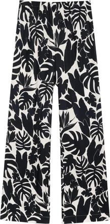 Anine Bing Pantaloni Elain con stampa - Nero