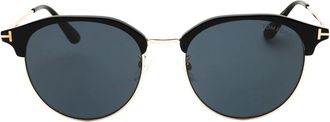 Tom Ford Womens Tom Ford Shiny Black Framed Smoke Sunglasses - Size: ONE size