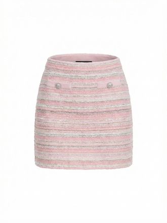 Self Portrait Textured Knit Mini Skirt