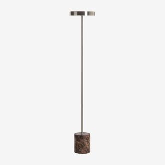 Sklum L&aacute;mpara De Pie Led Para Exterior En Acero Inoxidable Y Piedra Natural Isasia Sklum
