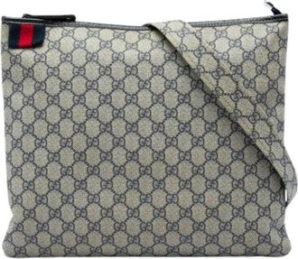 Gucci Pre-owned Vintage Canvas Crossbody Bag - Dames - Pre-owned - Beige - Maat: ONE Size Zijde