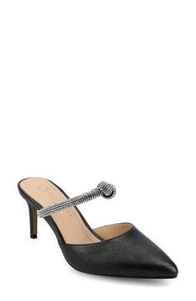 Journee Collection Lunna Mule Pump in Black/Sparkle at Nordstrom Rack, Size 7.5