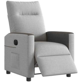vidaXL Sill&oacute;n Reclinable El&eacute;ctrico De Tela Gris Nube Vidaxl