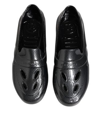 Dolce & Gabbana Mens Black Rubber Slides Low Top Sneakers Shoes Tb+tu