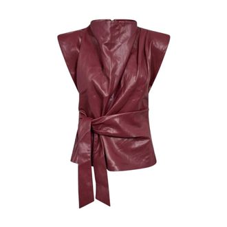 Co'Couture Gitt CC Pleat Top - Tops - Mujer - Rojo - L