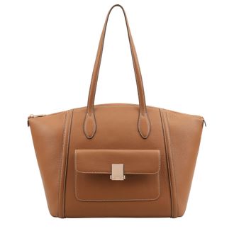 Paul Costelloe Womens Shiriya Leather Shoulder Bag - Brown - One Size