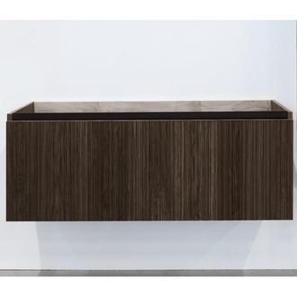 Saniclass Holz Base Badkameronderkast - 120cm - 1 lade - greeploos - donker eiken