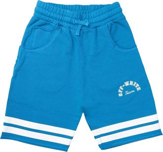 Off-white Off White Meisjes Team 23 Sweat Shorts met grafische print (Blauw/Wit)