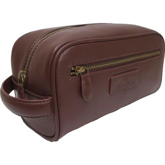 Brooks Brothers Grained Leather Dopp Kit in Brown at Nordstrom Rack
