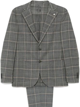 Luigi Bianchi Mantova Completo Principe di Galles - Grigio