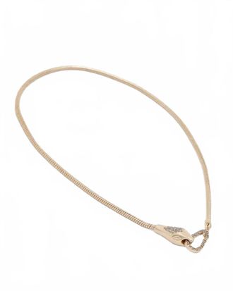 AllSaints Womens Snake Head Strand Necklace In Gold