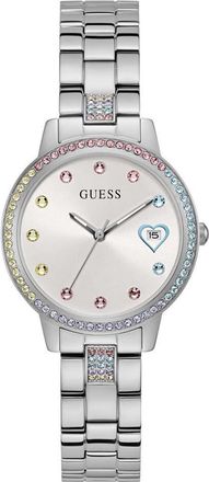 Guess Womens GW0657L1 Ladies Three Of Hearts Watch - Silver - One Size