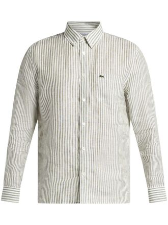 Lacoste striped linen shirt - Neutrals