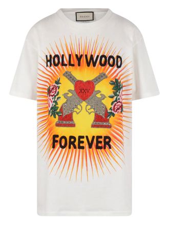 Gucci hollywood forever graphic T-shirt - White