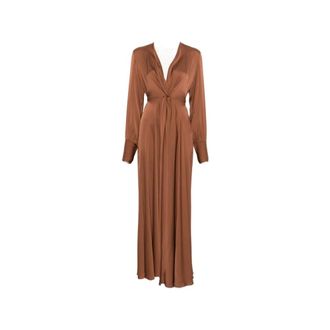 Nouvelle/Silk95Five Gowns, female, Brown, Size: XS Palm Beach Club Long Dress