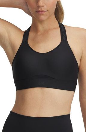 Under Armour Infinity High Strappy Sports Bra in Black //Black at Nordstrom, Size X-Small A