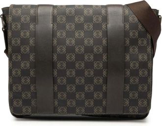 Loewe Pre-owned Shoulder Bags, female, Brown, Size: ONE SIZE Pre-owned Patterned Messenger Bag