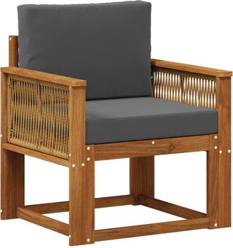 vidaXL Vidaxl Sof&aacute; Intermedio De Exterior Madera De Acacia S&oacute;lida Natural