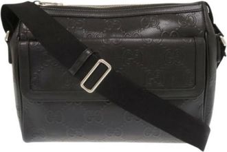 Gucci Pre-owned Cross Body Bags, female, Black, Size: ONE SIZE Pre-owned Leather gucci-bags