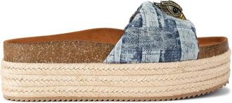 Kurt Geiger Sliders, female, Blue, Size: 11 US Kensington Flatform