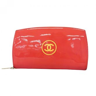 Chanel Pink Patent Leather Long Wallet (Bi-Fold) (Pre-Owned)
