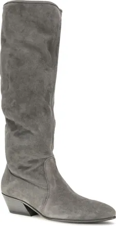 Pedro Garcia Womens High Suede Boots Grey Bessie