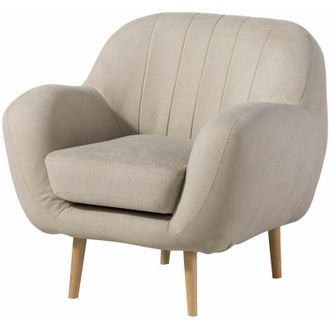 Massivmoebel24 holma Poltrona - stoffa / beige 96x85x88