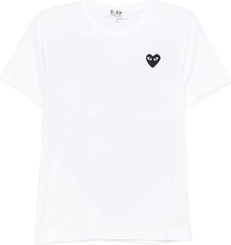 Comme Des Gar&ccedil;ons White Logo Crew Neck T-Shirt