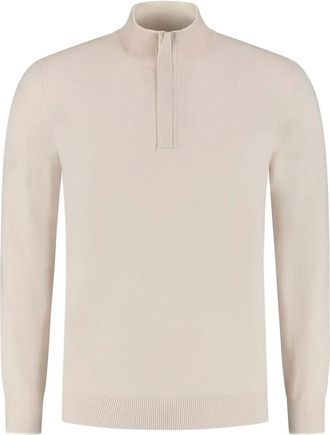 Gran Sasso Maglione a collo alto con zip corta - Toni neutri