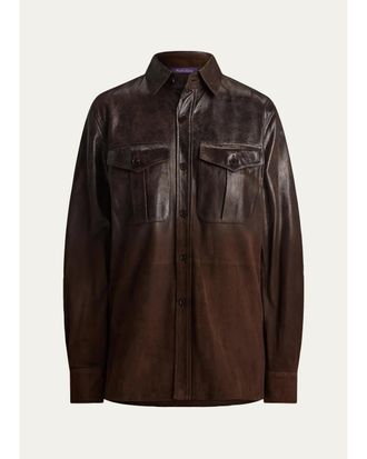 Ralph Lauren Collection Landry Lamb-Suede Shirt