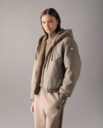 Moose Knuckles Womens Eaton Bunny Reversible Hoodie