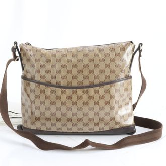 Gucci Gg Crystal Brown Gg Crystal Shoulder Bag (Pre-Owned)