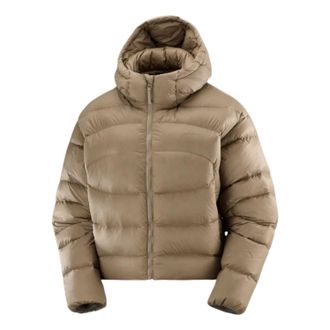 Salomon (WMNS) Salomon Outline Novelty Cropped Down Hooded Jacket Shitake C22774