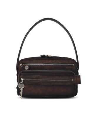 Acne Studios Brown Camero Party Suede Shoulder Bag