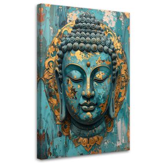 Feeby Cuadro En Lienzo, Turquesa Buda Zen Spa Oriente, 80x120