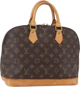 Louis Vuitton Vintage Alma Handbag Monogram Canvas Brown Canvas Handbag (Pre-Owned)