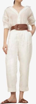 Andres Otalora Vivah Slightly Wide Sleeves Blouse In Off White