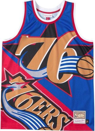 Mitchell & Ness x NBA Big Face Fashion Tank 5.0 Philadelphia 76ers TMTK4350-P76YYPPPBLUE
