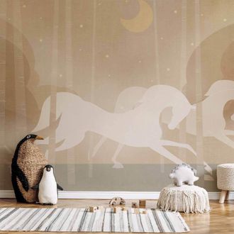 OEM Carta Da Parati Artgeist Cavalli In Movimento 200 Cm X 140 Cm
