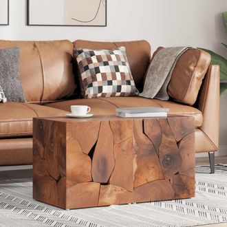vidaXL Taburetes/mesa De Centro Madera De Teca Maciza Vidaxl